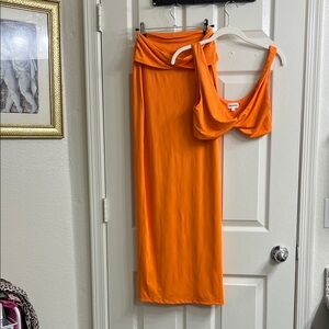 superdown Bright Orange Skirt Set